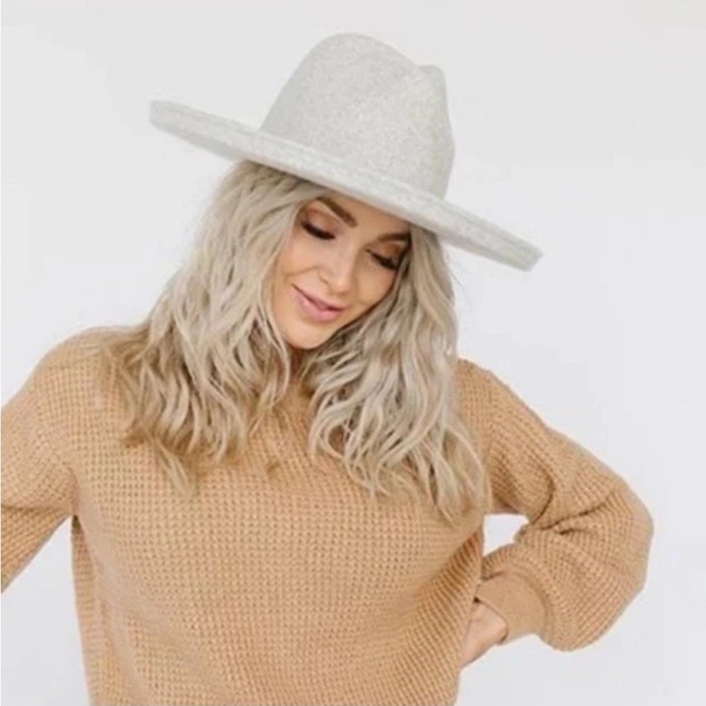 GIGI PIP CARA LOREN PENCIL BRIM FEDORA HAT Heather grey size 57